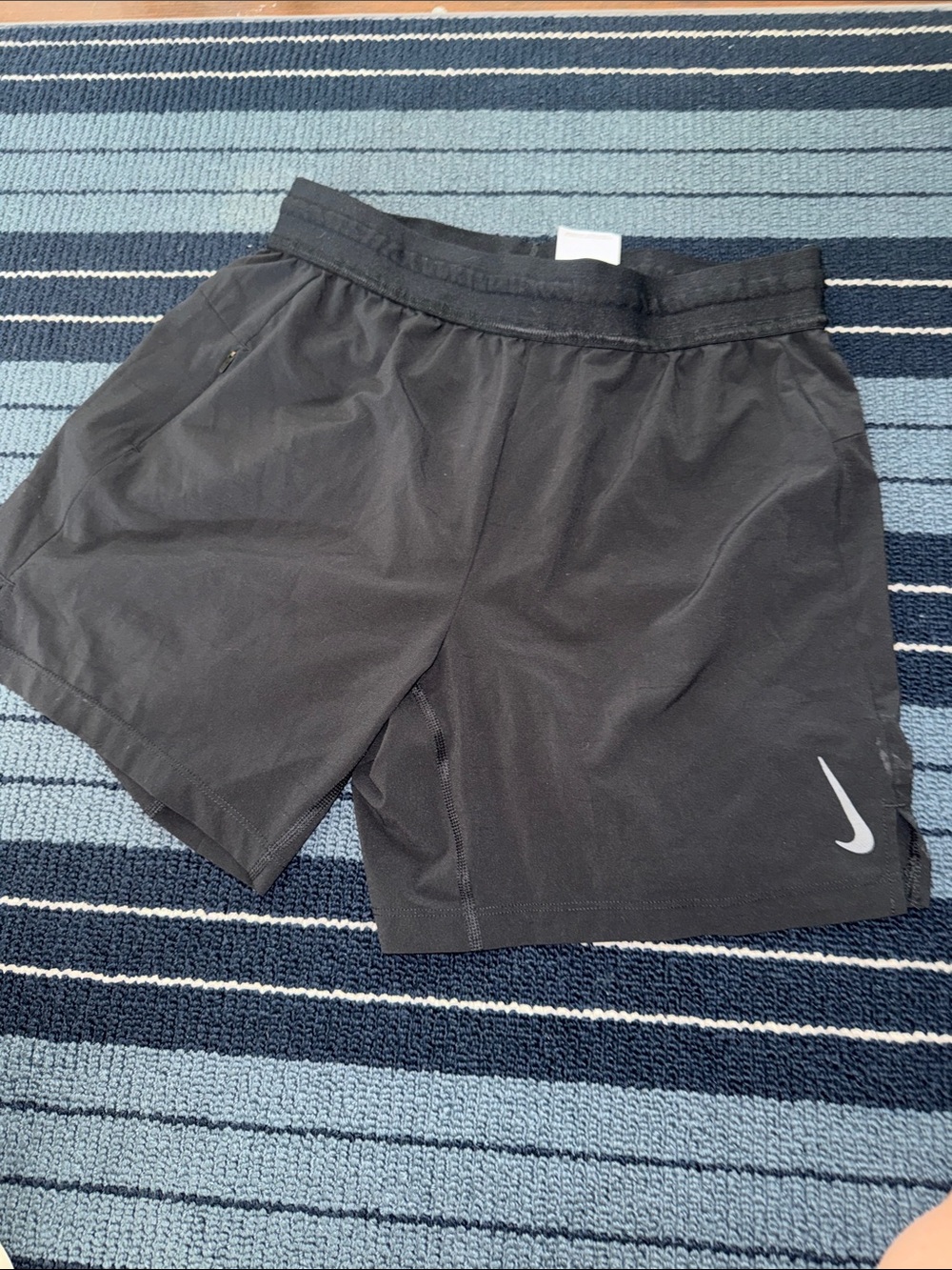 Nike Black Men’s Dri-Fit yoga 2 in 1 Running Shorts with Reflective Swoosh